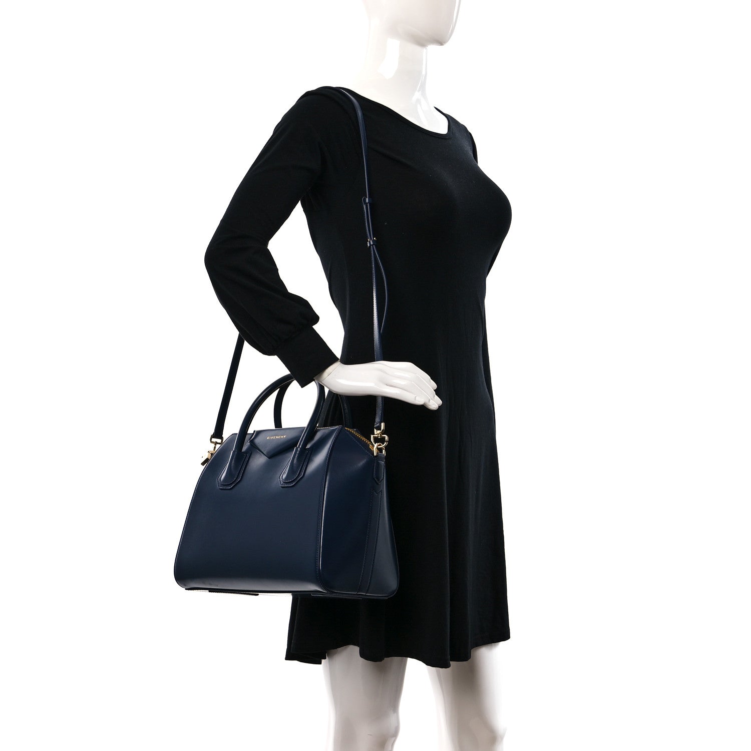 Givenchy Shiny Lord Calfskin Small Antigona Navy 3 of 8