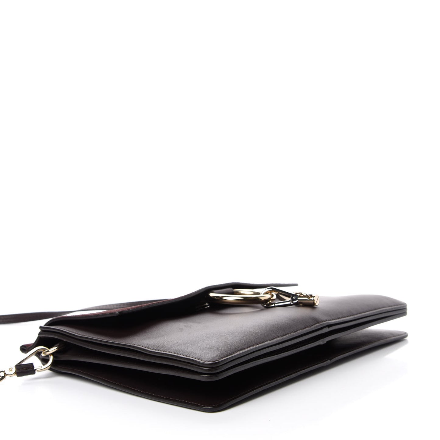 Suede Calfskin Medium Faye Shoulder Bag Dark Purple