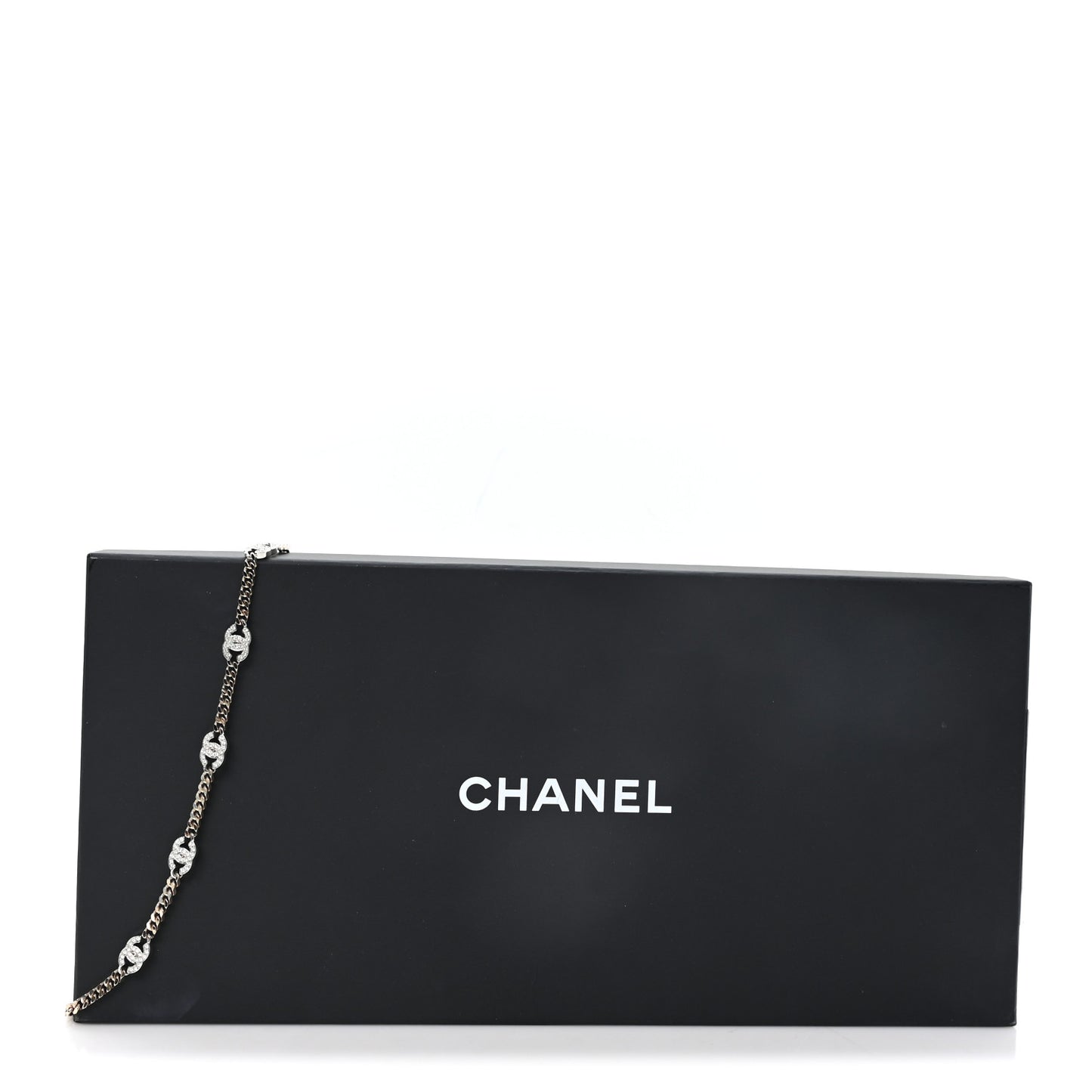 Crystal Chain CC Link Choker Gold Silver