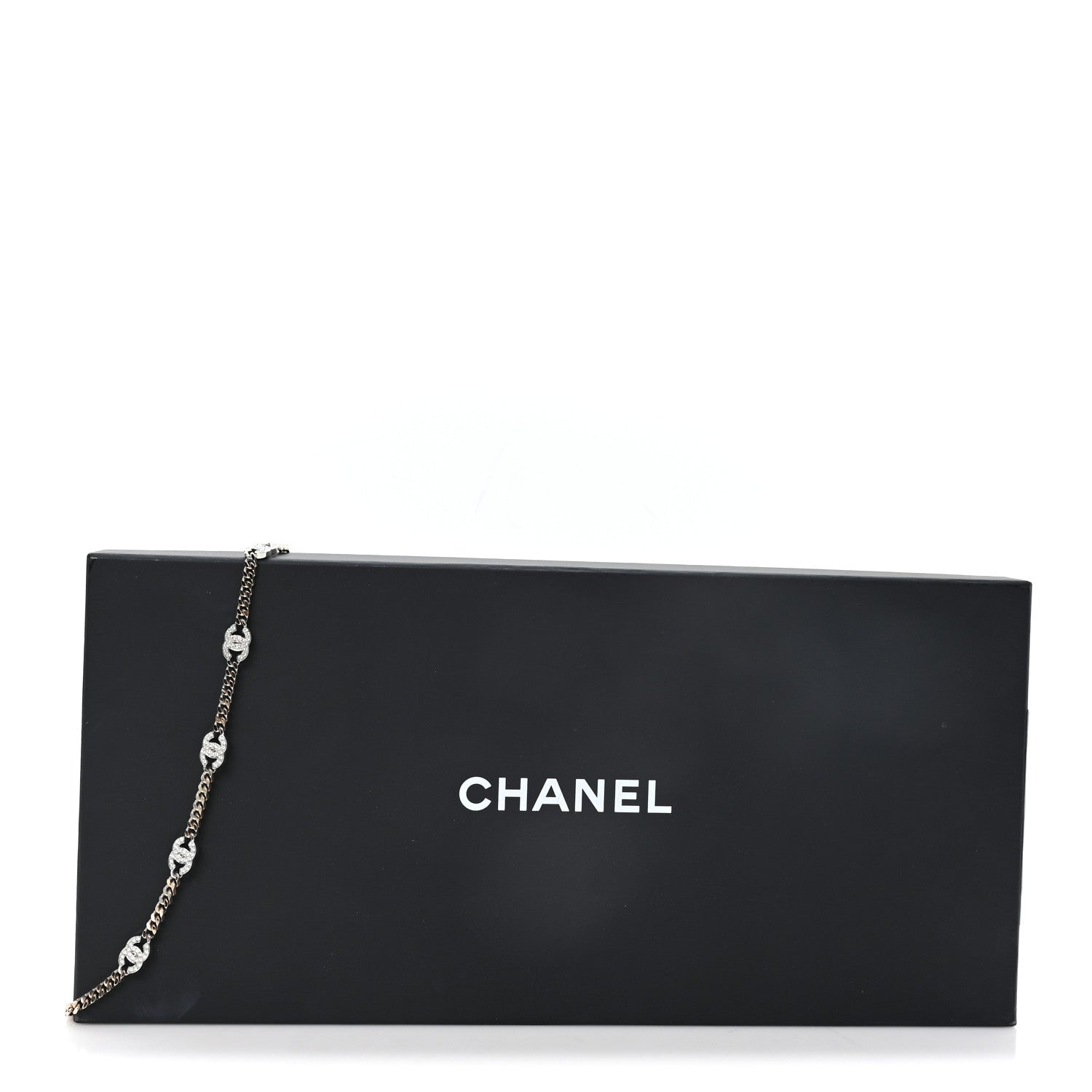 Chanel Crystal Chain CC Link Choker Gold Silver 5 of 5