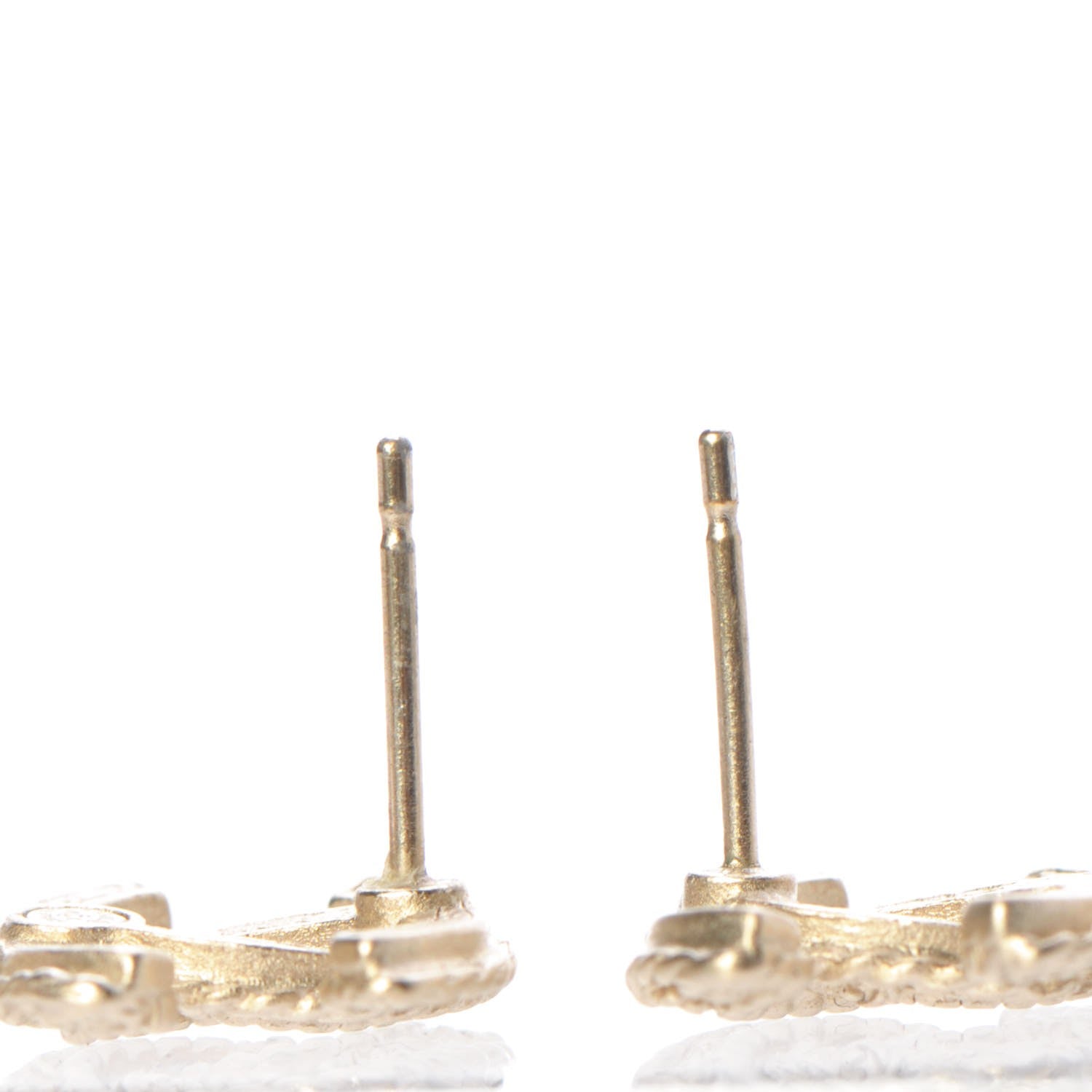 Chanel CC Camellia Pearl Drop Earrings Gold 3 of 6