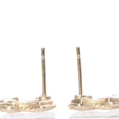 Chanel CC Camellia Pearl Drop Earrings Gold 3 of 6