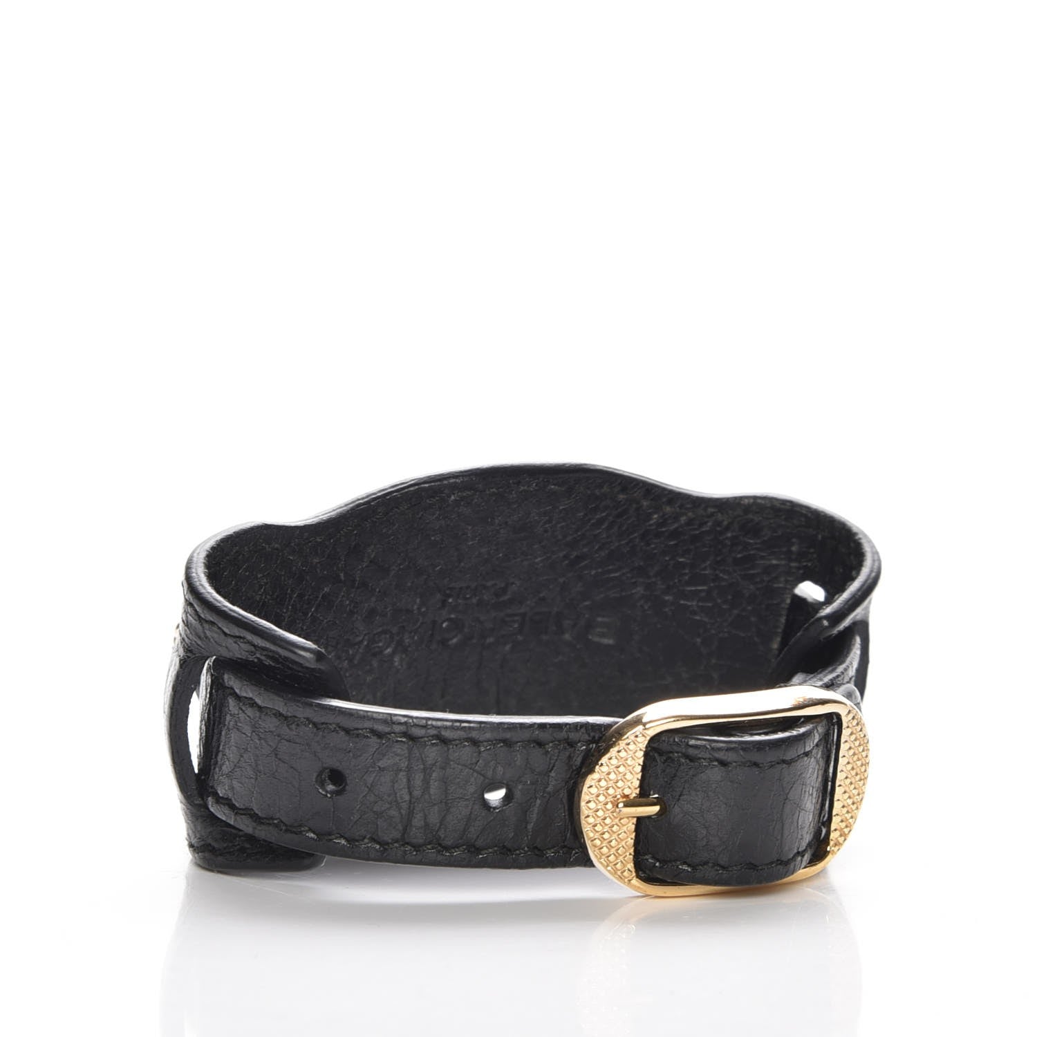 Balenciaga Agneau Arena Giant 12 Gold Hardware Bracelet S Black 3 of 4