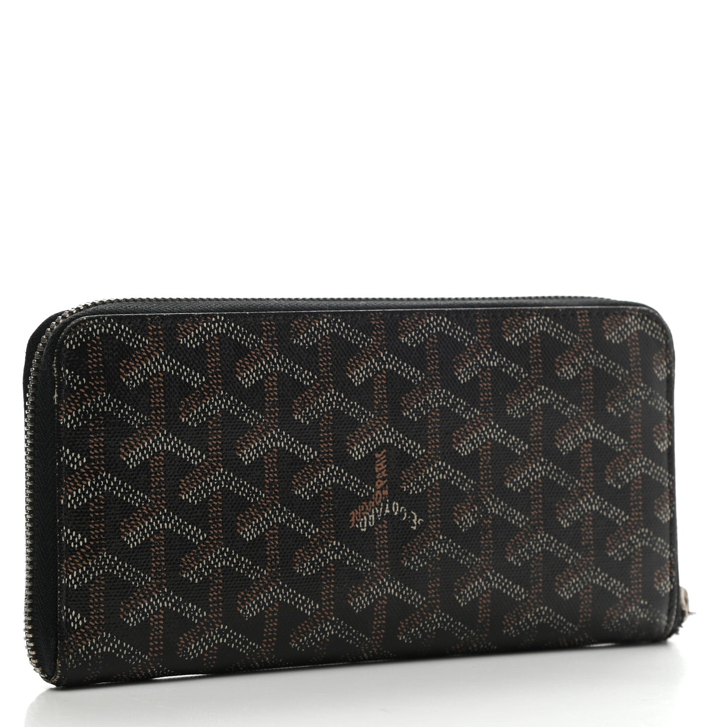 Goyardine Matignon Zip Around GM Wallet Black