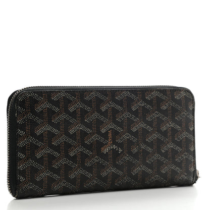 Goyard Goyardine Matignon Zip Around GM Wallet Black 3 of 12