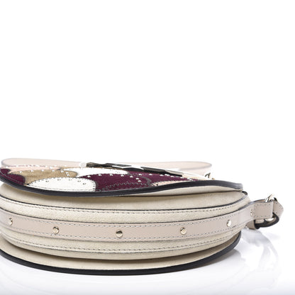 Chloe Smooth Calfskin Suede Embellished Small Pixie Bag Abstract White 8 of 10