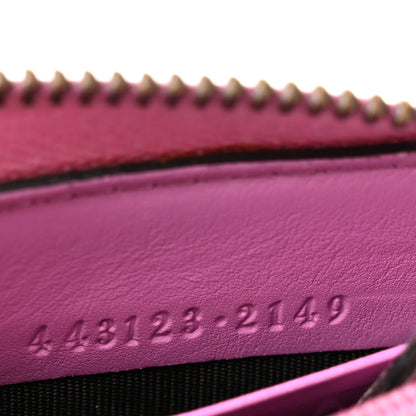 Gucci Calfskin Matelasse GG Marmont Zip Around Wallet Candy Mousse 7 of 11