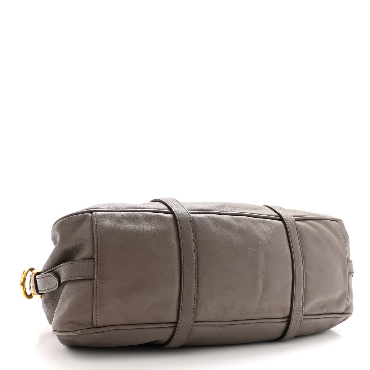 Prada Soft Calf Shopping Satchel Bag Bambu 4 of 14