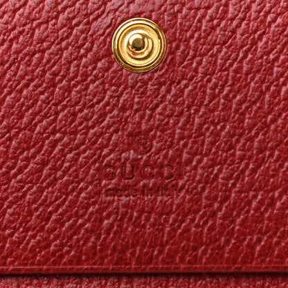 Gucci GG Supreme Monogram Flora Web Ophidia Card Case Red 6 of 7