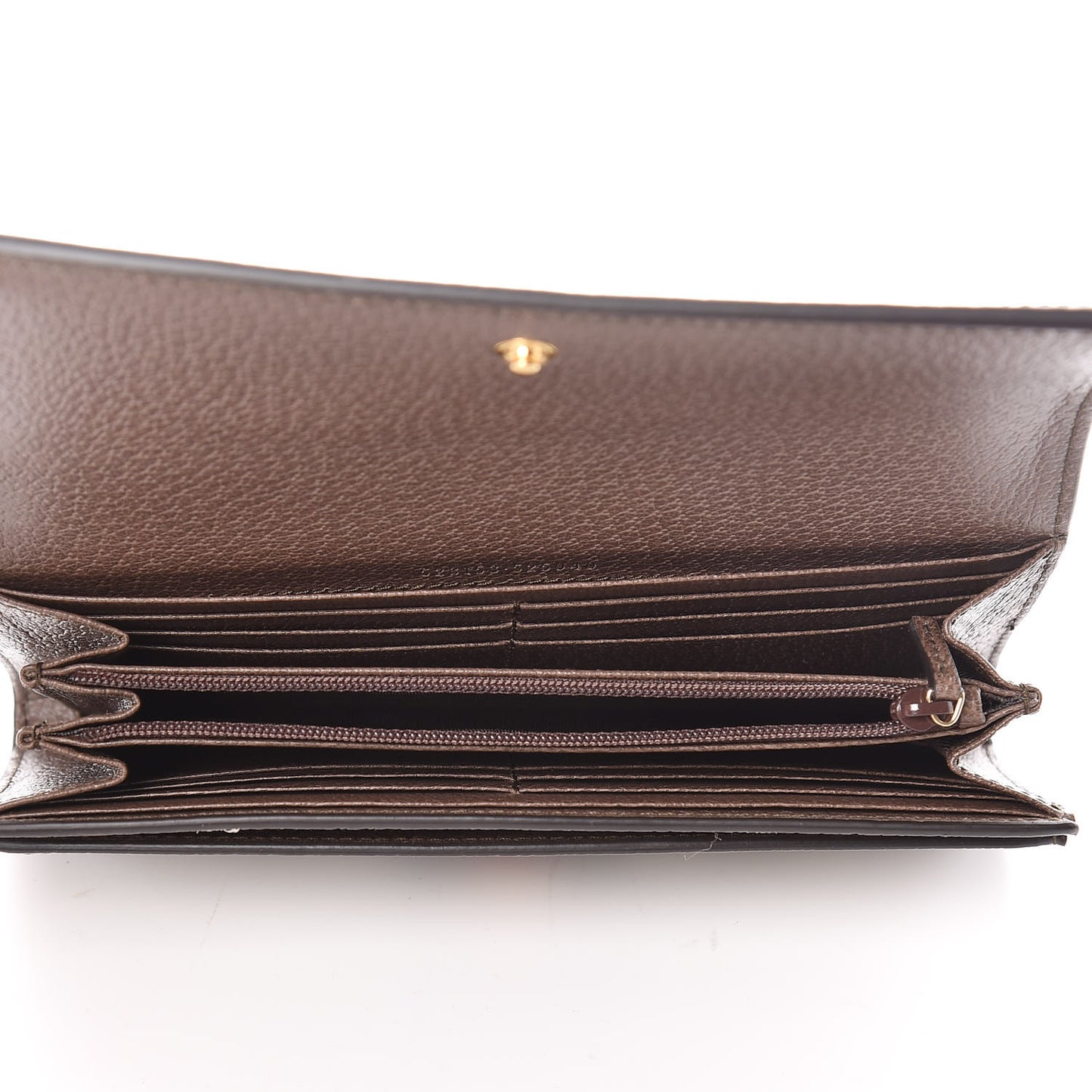 GG Supreme Monogram Web Ophidia Continental Wallet Brown