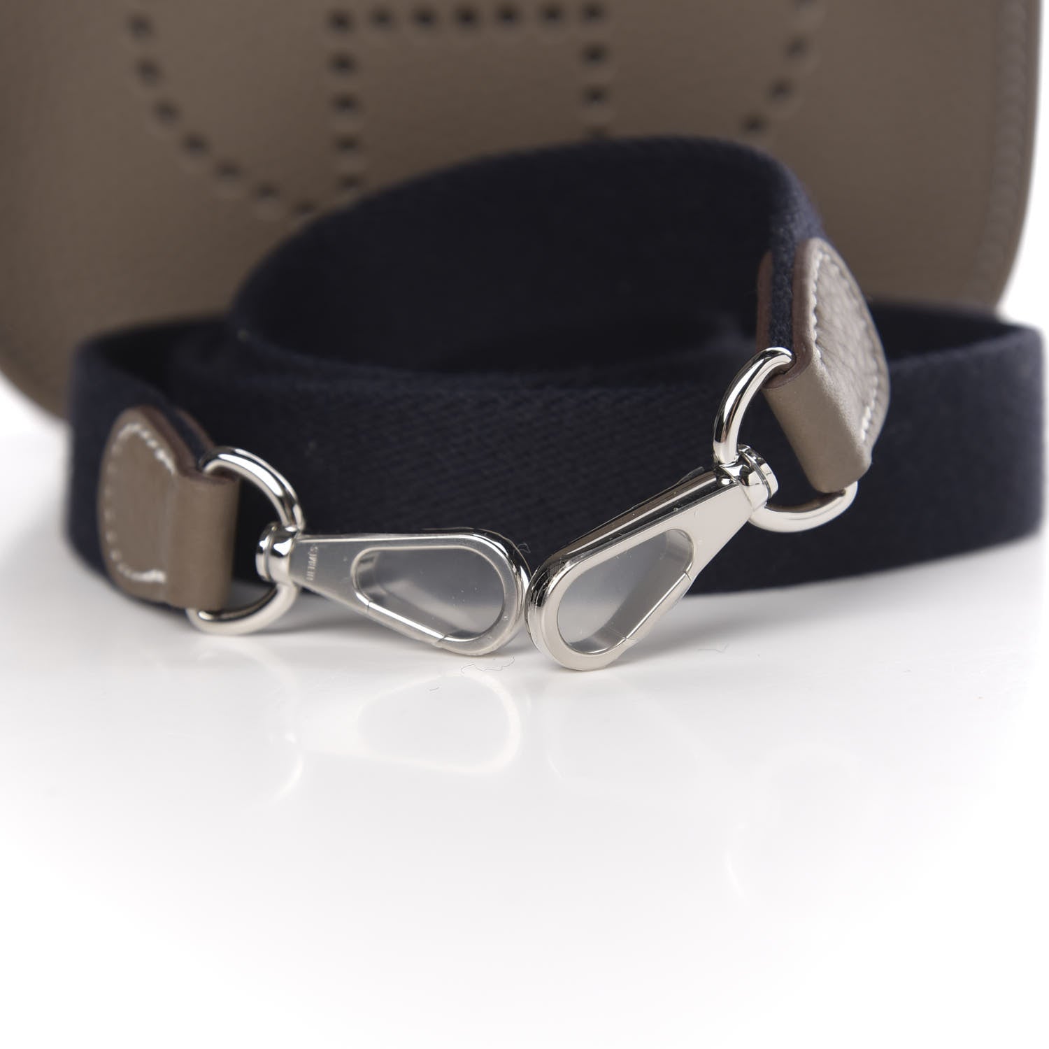Hermes Taurillon Clemence Amazone Evelyne TPM Etoupe Bleu Indigo 10 of 12