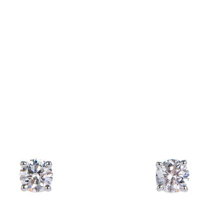 Tiffany Platinum Diamond .36ctw Solitaire Earrings 6 of 11