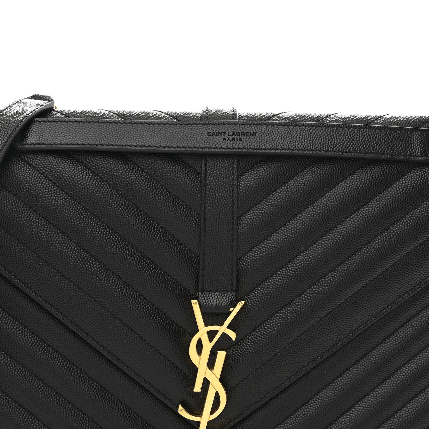 Grain De Poudre Matelasse Chevron Large Monogram Satchel  Black