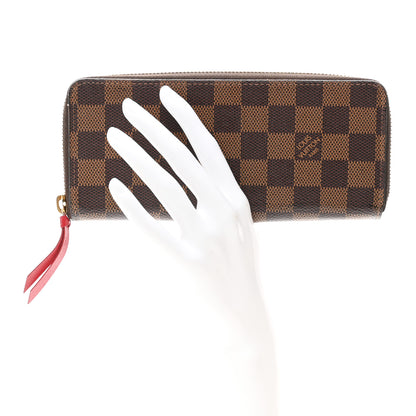 Louis Vuitton Damier Ebene Clemence Wallet Cherry 2 of 7