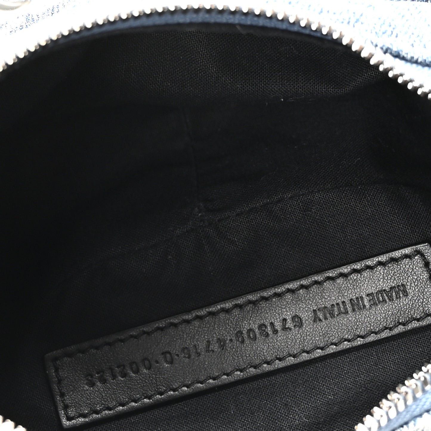 Bleached Denim BB Monogram Le Cagole Shoulder Bag XS Blue
