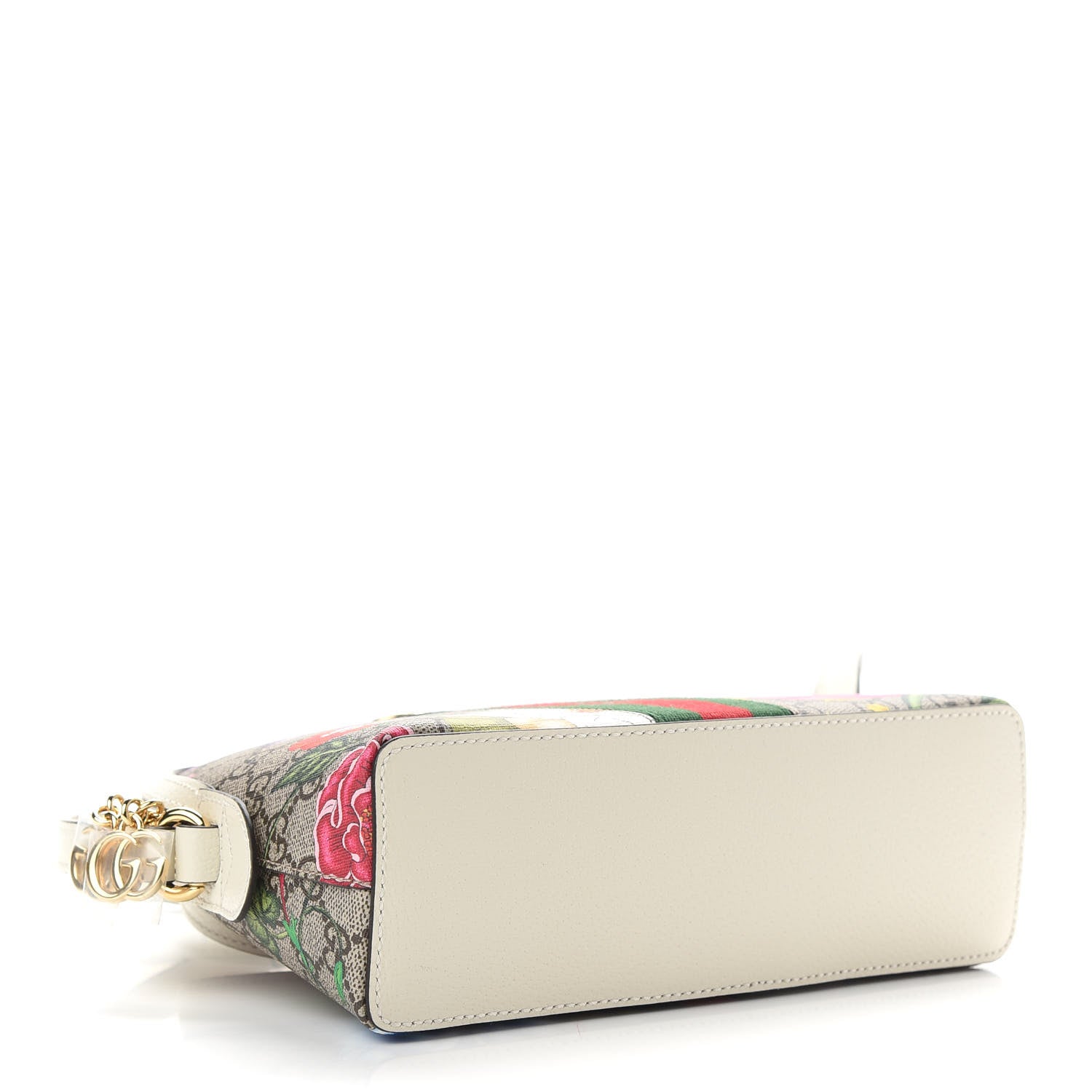 Gucci GG Supreme Monogram Flora Web GG Small Ophidia Dome Shoulder Bag White 4 of 9
