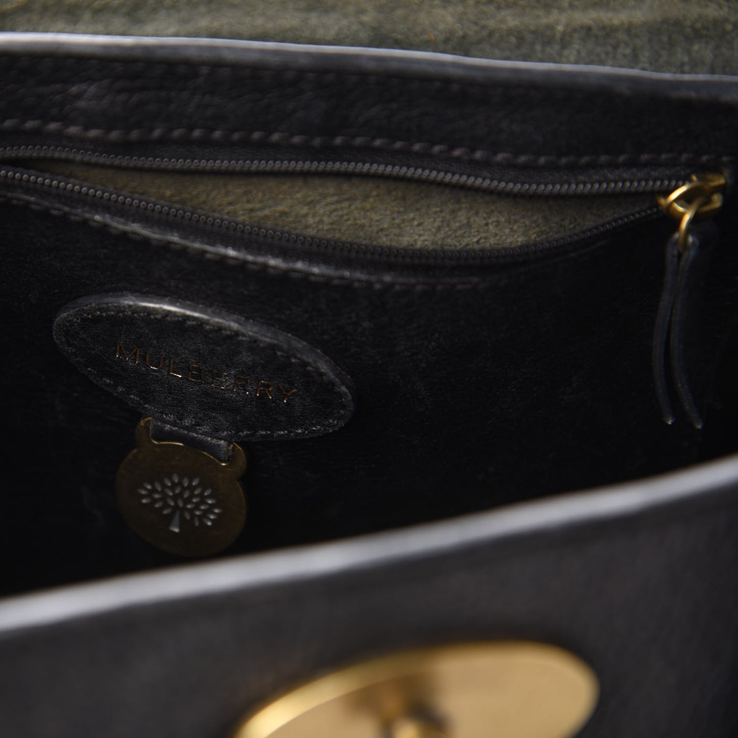 Natural Vegetable Tanned Small Bayswater Black