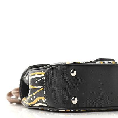 Burberry Trench Calfskin Splash Print Small DK88 Top Handle Bag Black 8 of 9