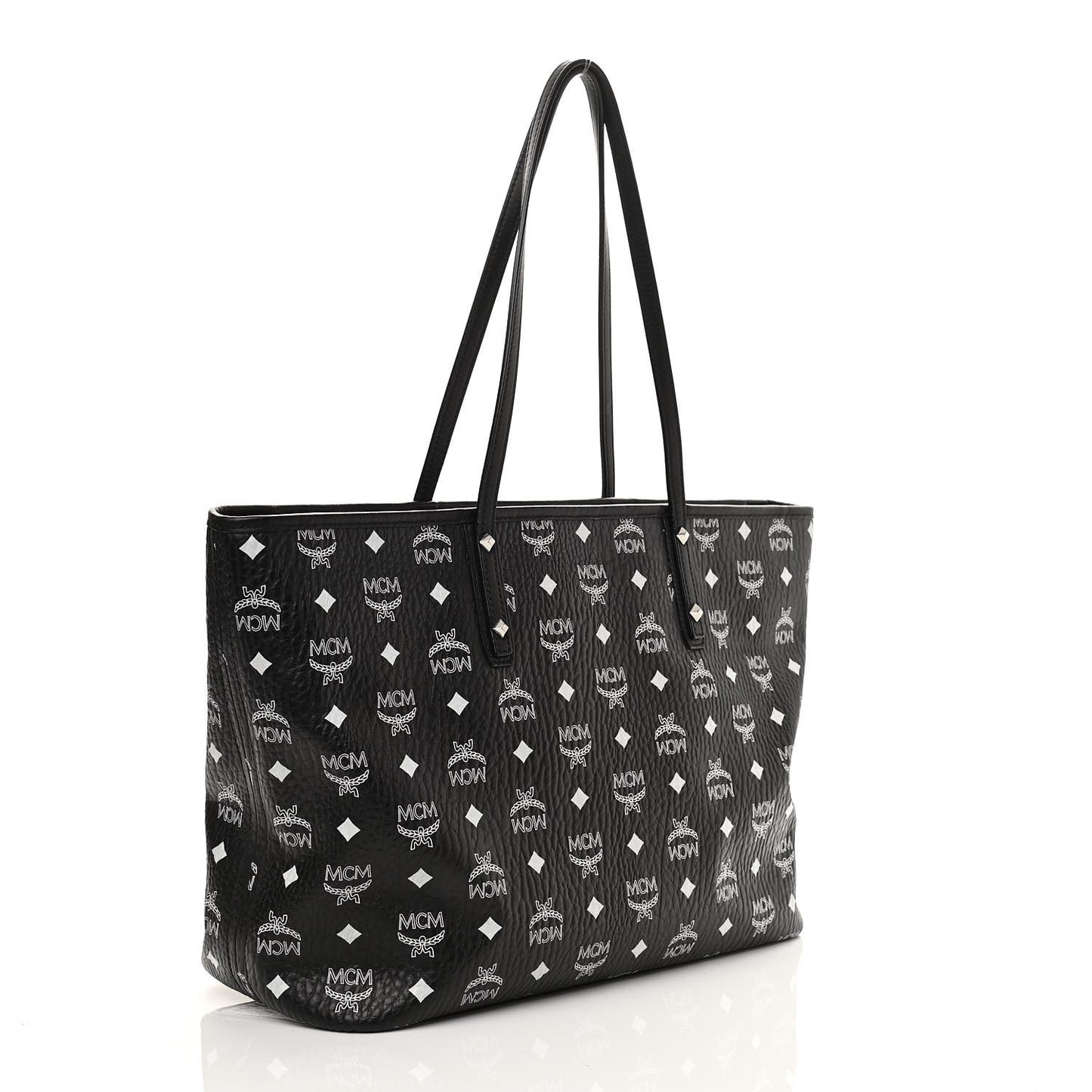 Visetos Medium Anya Zip Top Shopper Tote Black