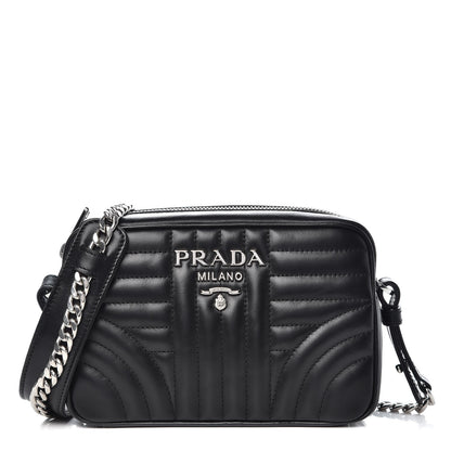 Prada Soft Calfskin Diagramme Crossbody Bag Black 1 of 6