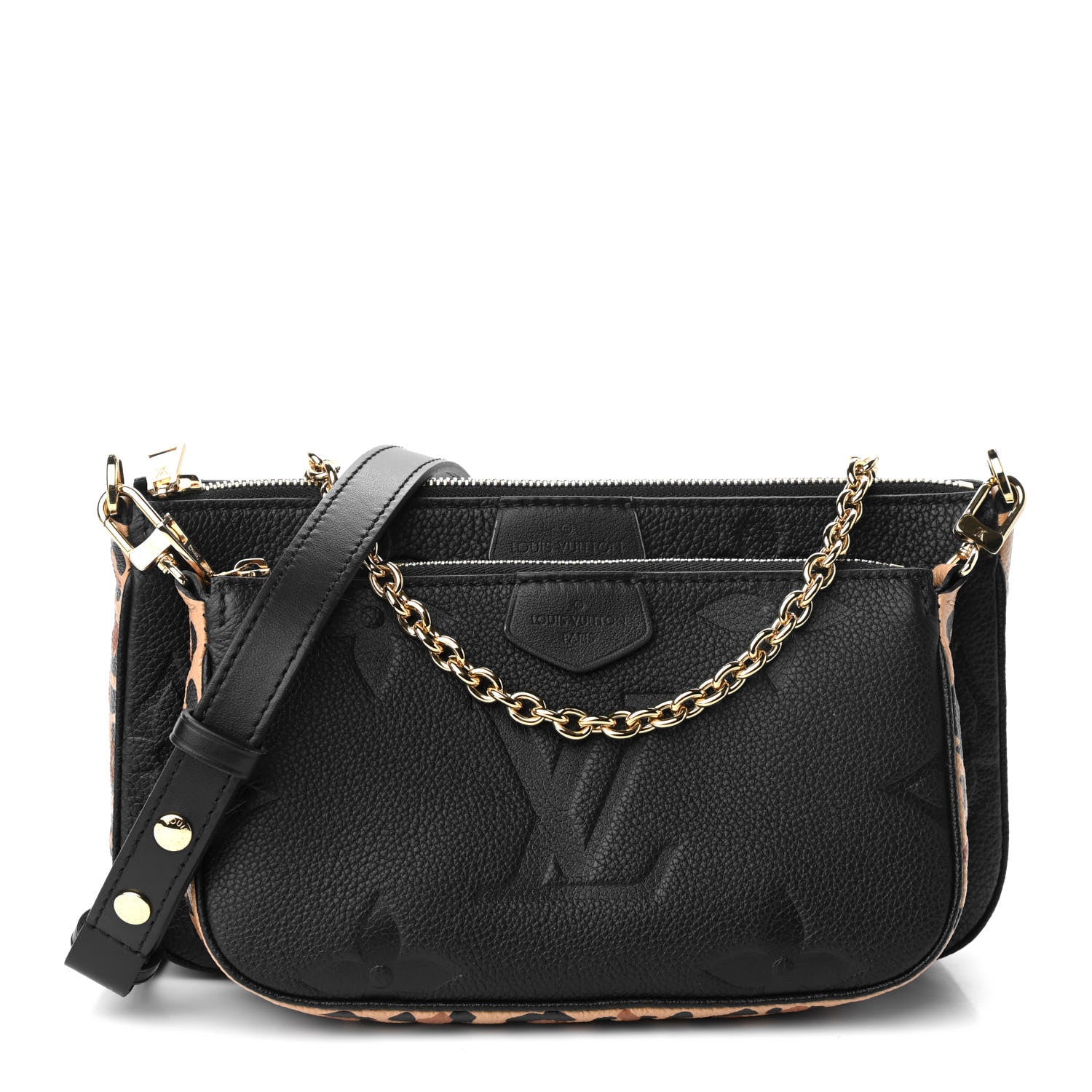 Louis Vuitton Empreinte Monogram Giant Wild At Heart Multi Pochette Accessories Black 1 of 9