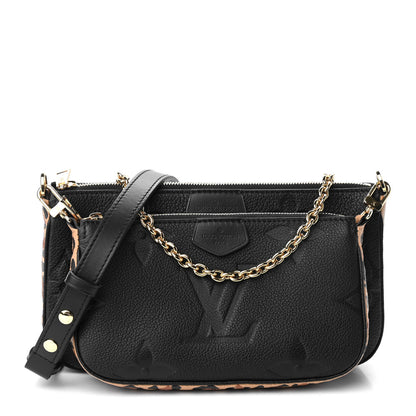 Louis Vuitton Empreinte Monogram Giant Wild At Heart Multi Pochette Accessories Black 1 of 9