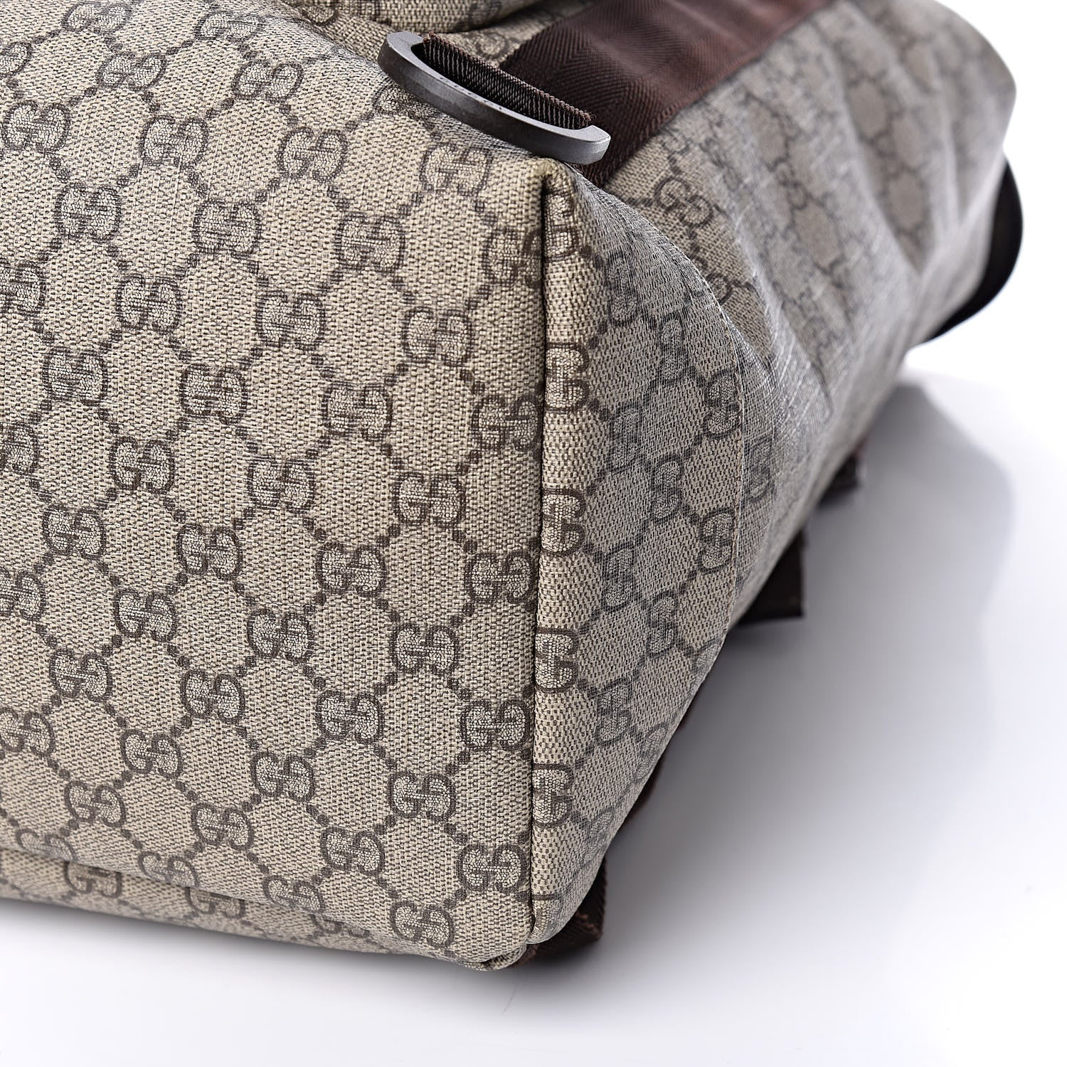 Gucci GG Supreme Monogram Large Interlocking G Double Buckle Backpack Dark Brown 11 of 11