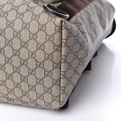 Gucci GG Supreme Monogram Large Interlocking G Double Buckle Backpack Dark Brown 11 of 11