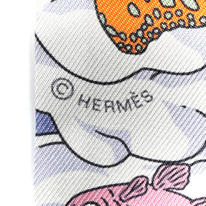 Hermes Silk Sur Mon Nuage Twilly Bleu Black Mauve 4 of 4