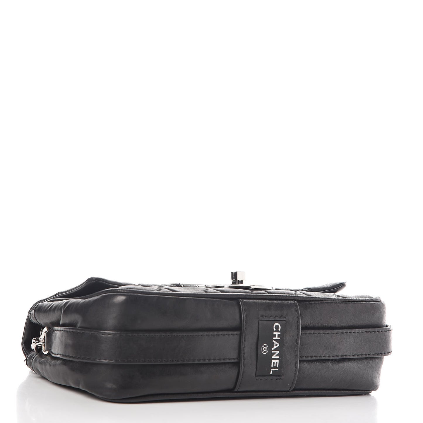 Lambskin Quilted Medium Icons Secret Label Flap Black