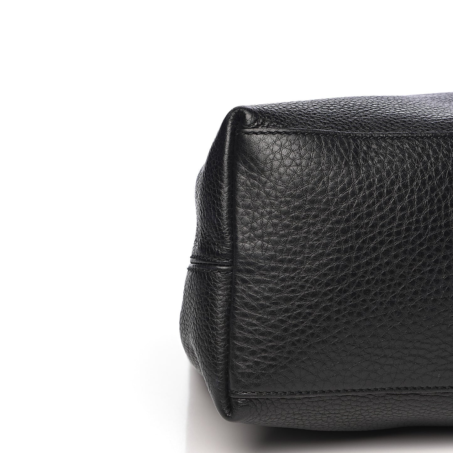Pebbled Calfskin Medium Soho Chain Shoulder Bag Black