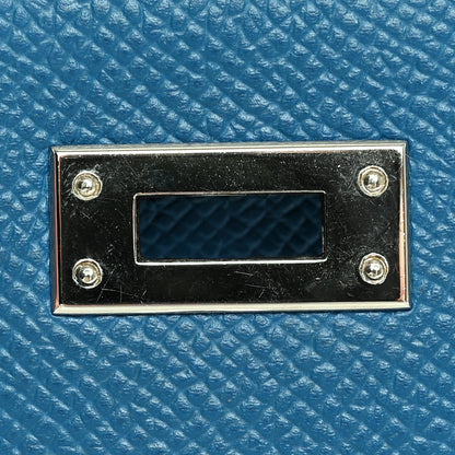 Hermes Epsom Kelly Pochette Clutch Bleu Izmir 10 of 19