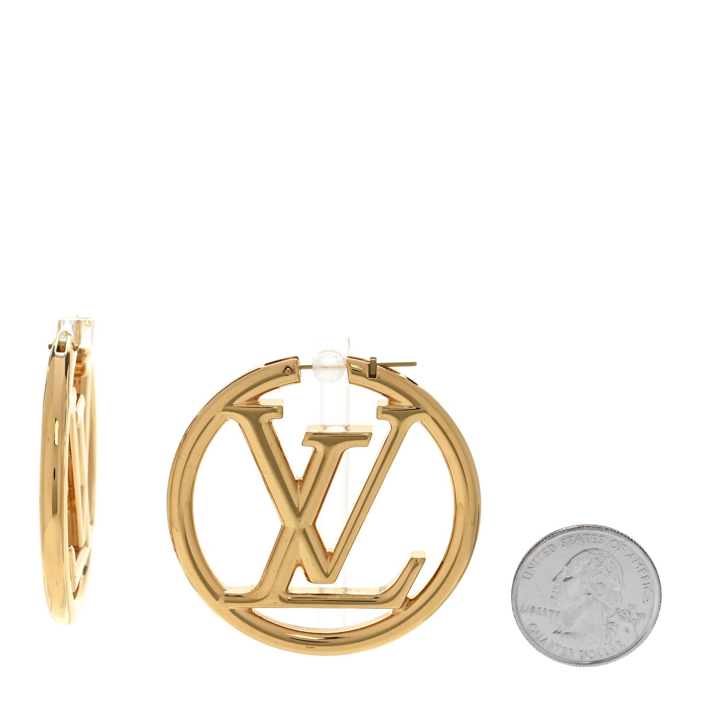 Metal Louise Hoop Earrings Gold