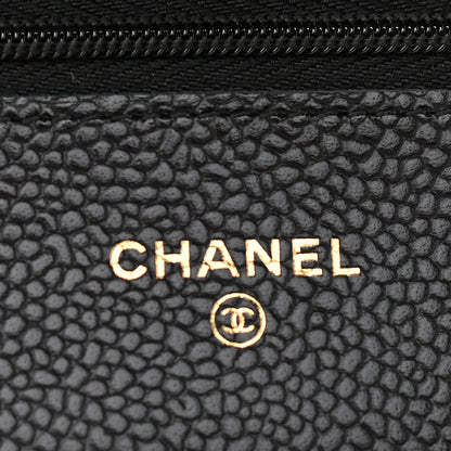 Chanel Caviar Quilted Wallet On Chain WOC Black 6 of 10