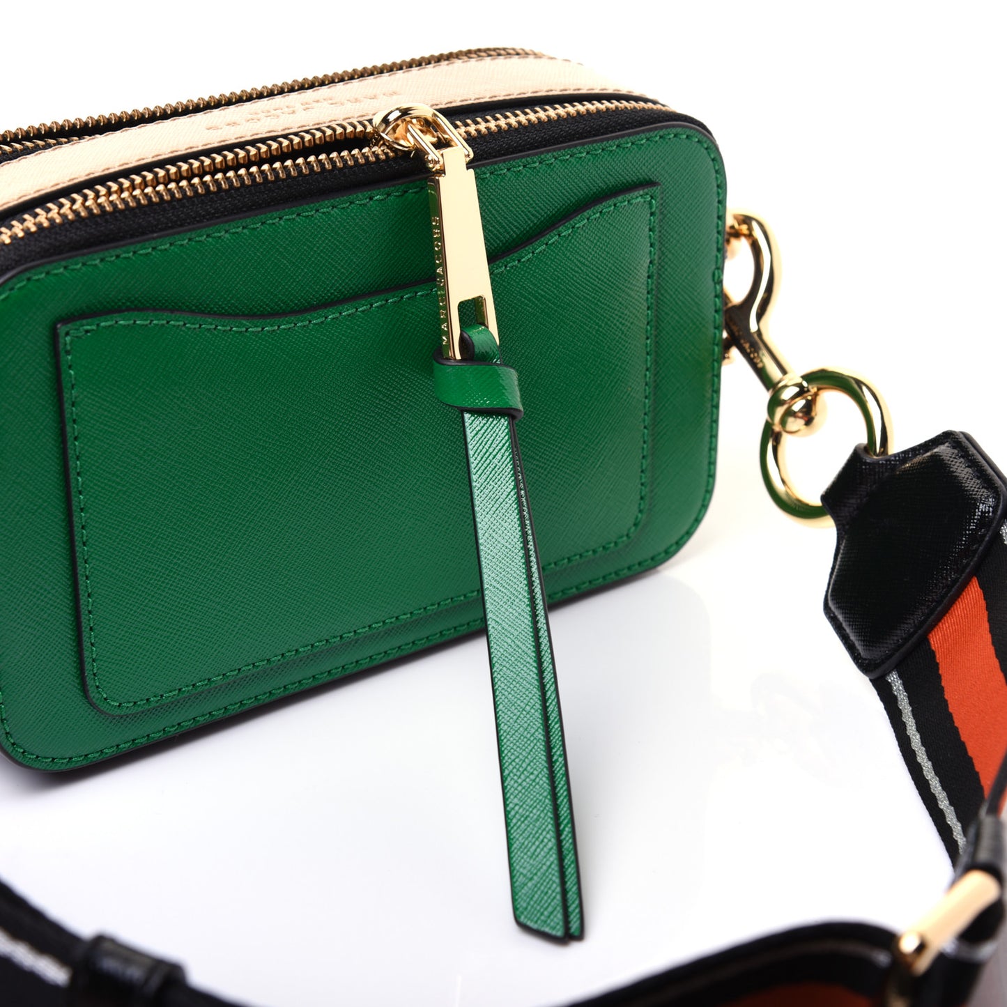 Saffiano Small Snapshot Camera Bag Green Multicolor