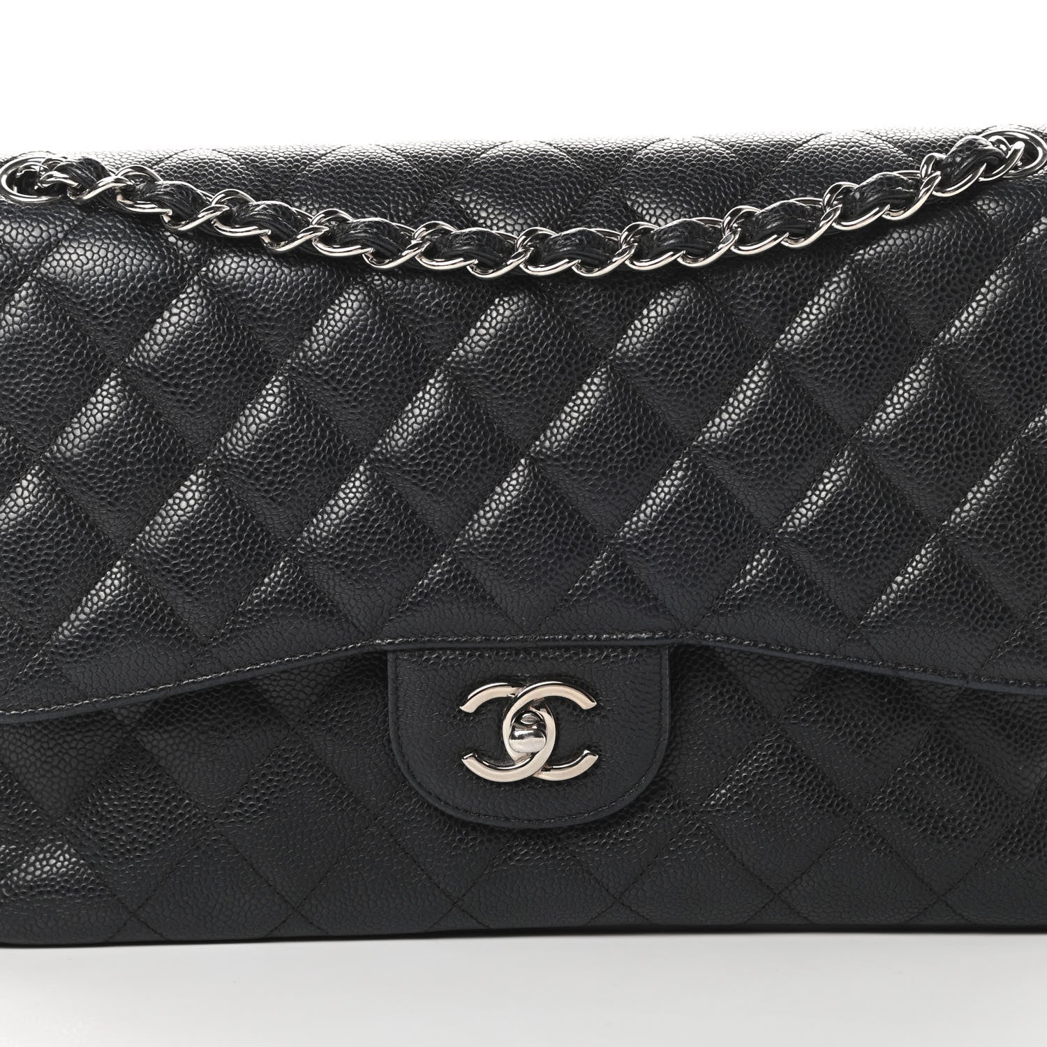 Chanel Caviar Quilted Jumbo Double Flap Black 8 of 13