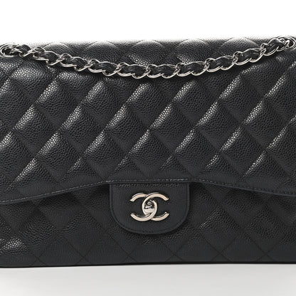 Chanel Caviar Quilted Jumbo Double Flap Black 8 of 13