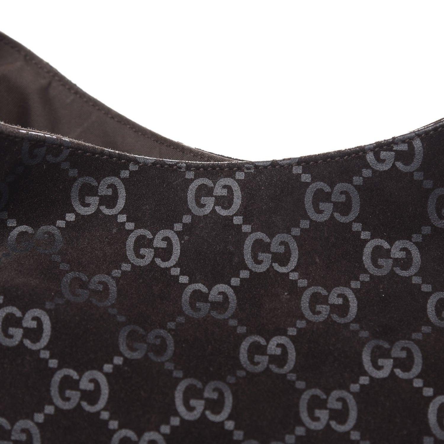 Gucci Suede Monogram Hobo Dark Brown 12 of 12