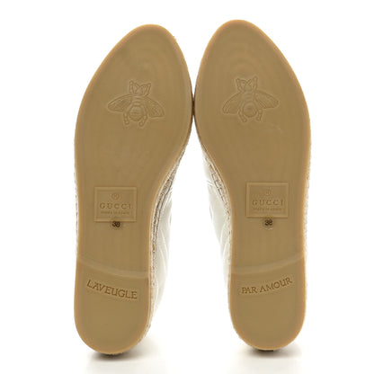 Gucci Nappa Matelasse GG Marmont Espadrilles 38 Great White 5 of 10