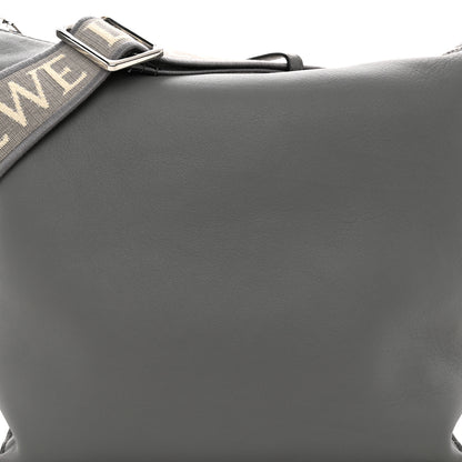 Loewe Supple Smooth Calfskin Jacquard Small Cubi Crossbody Bag Asphalt Grey 9 of 12