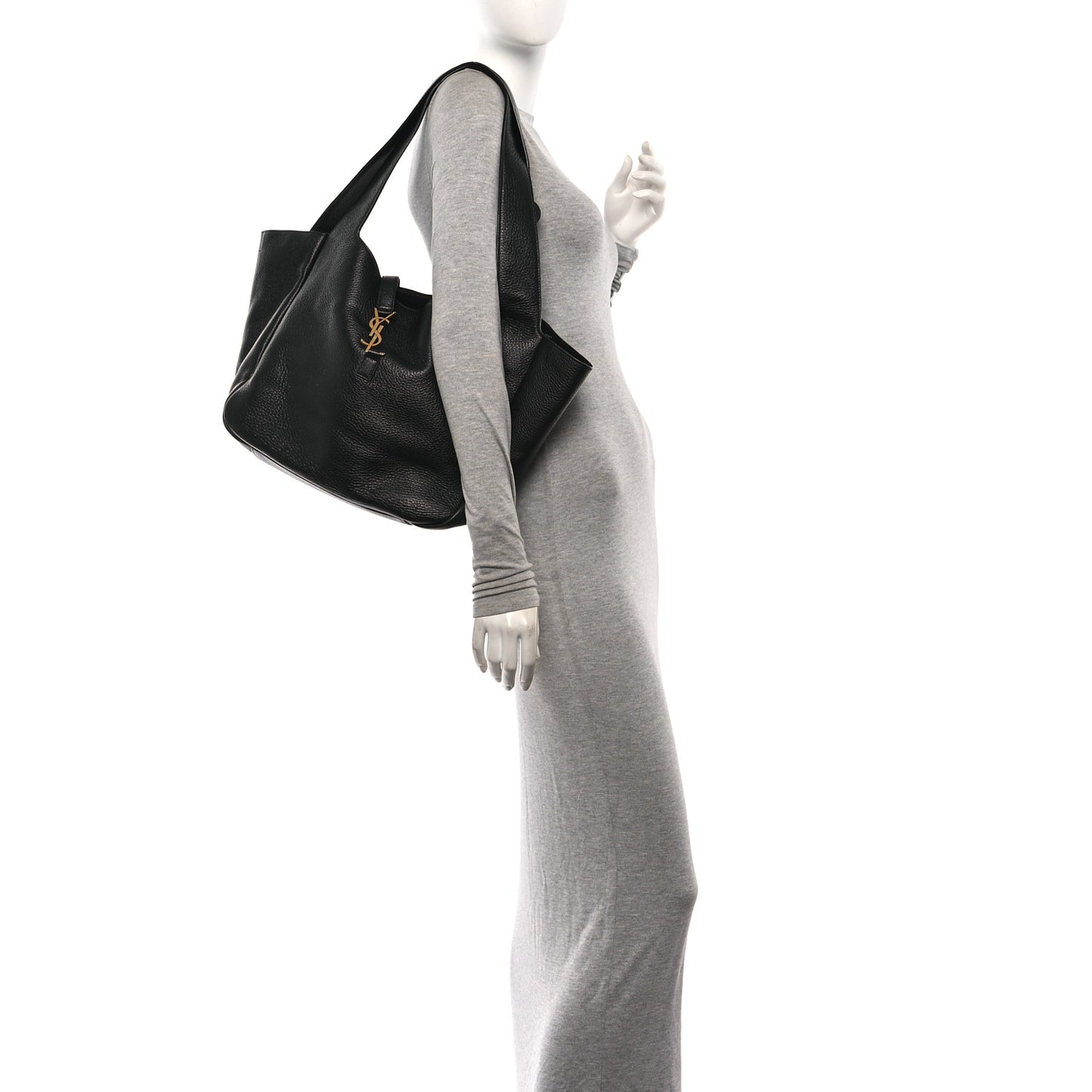 Grained Deerskin Bea Tote Black