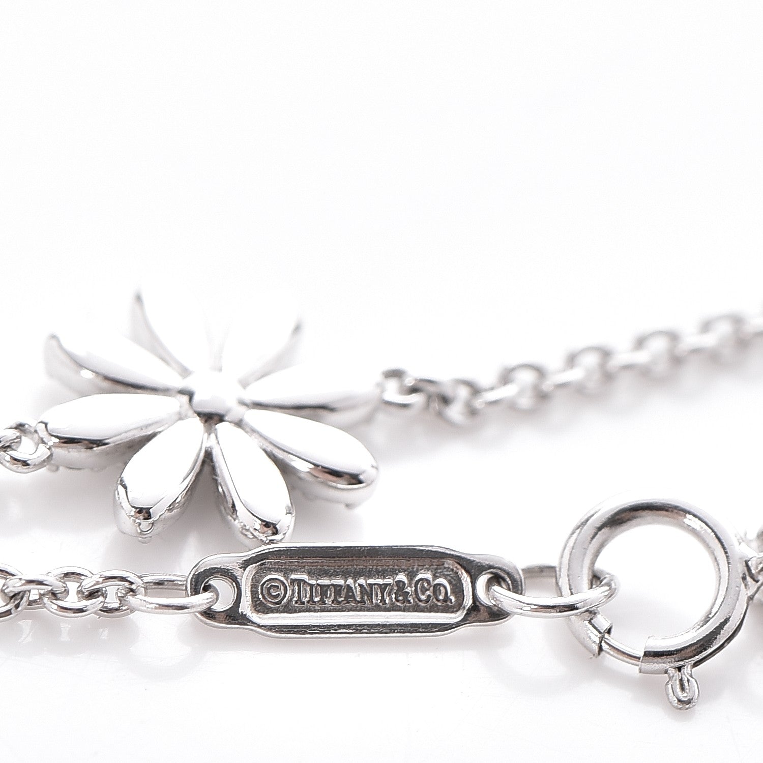 Tiffany 18K White Gold Diamond Enchant Garden Flower Bracelet 6 of 7