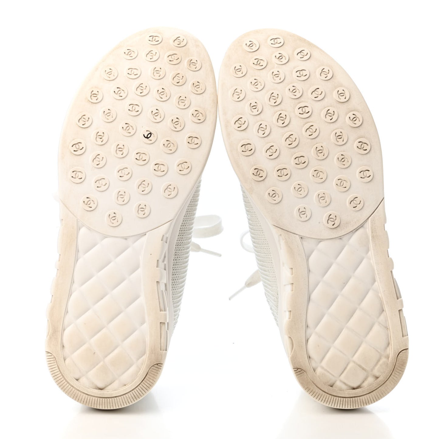 Sequin CC Sneakers 38 White