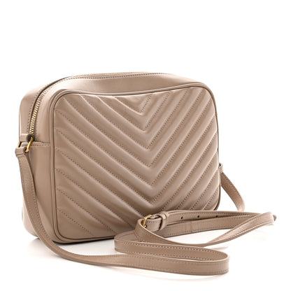 Saint Laurent Calfskin Matelasse Monogram Lou Camera Bag Dark Beige 3 of 10