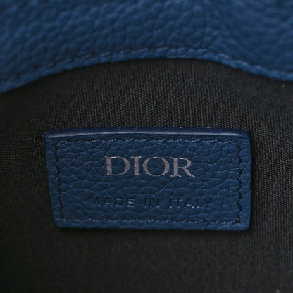 Christian Dior Grained Calfskin Saddle Pouch Blue 5 of 6
