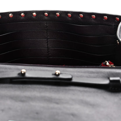 Valentino Garavani Lambskin Rockstud Spike Wallet on Chain Black 10 of 12