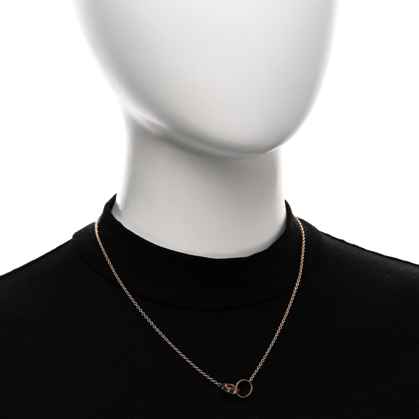 18K Pink Gold Interlocking LOVE Necklace
