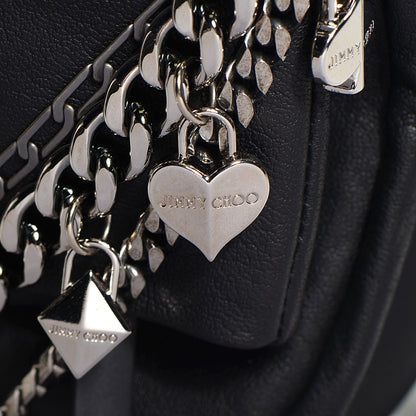 Jimmy Choo Lambskin Biker Large Hobo Black 7 of 10