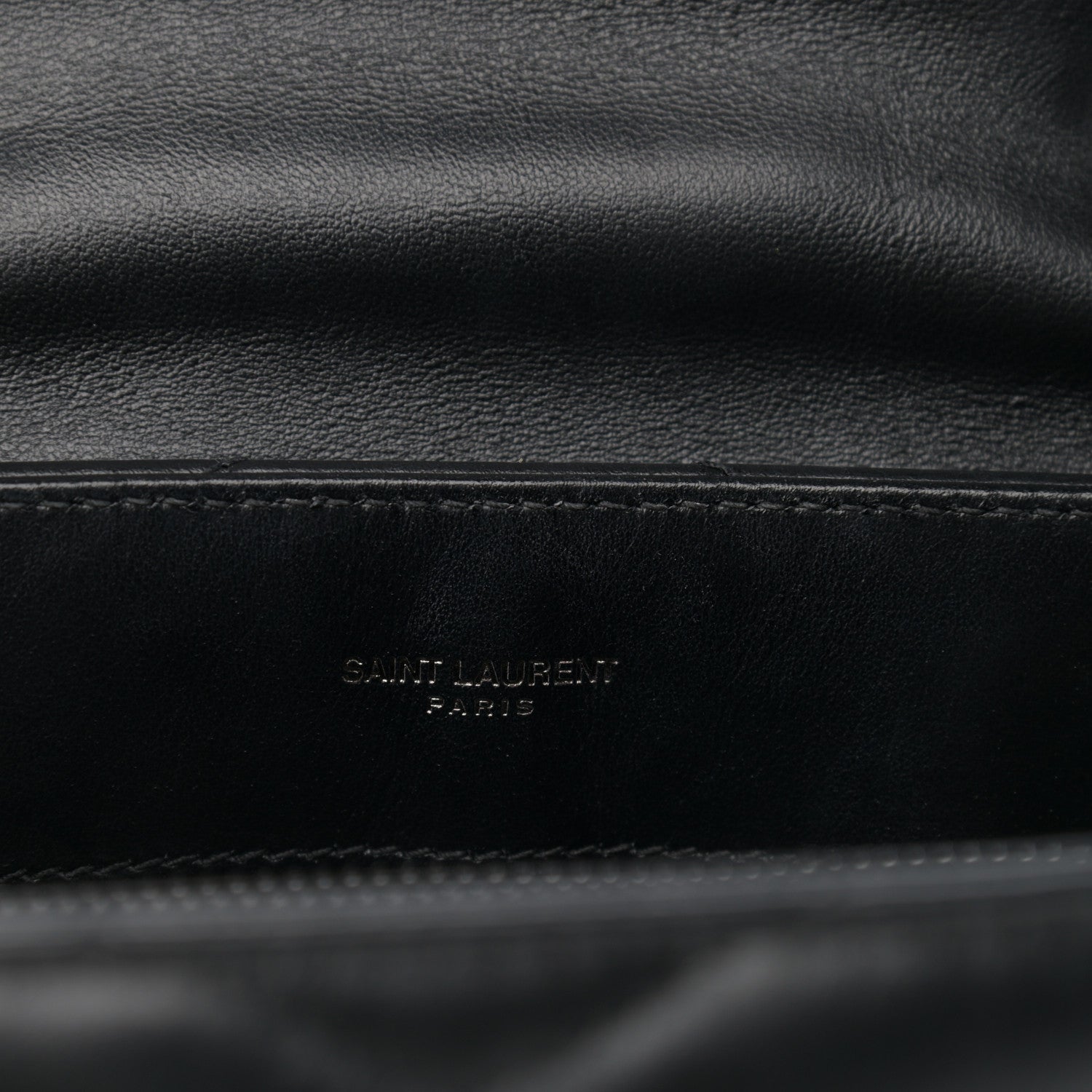 Saint Laurent Calfskin Y Quilted Monogram Small Loulou Chain Satchel Black 7 of 12