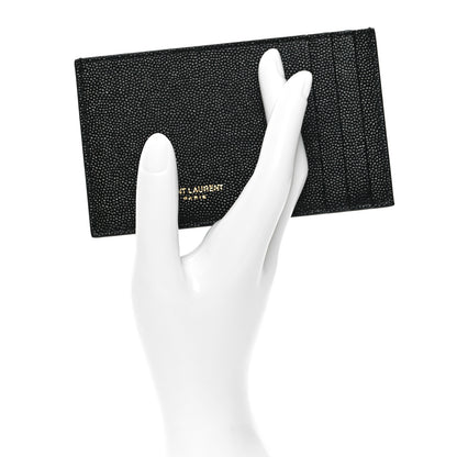 Saint Laurent Grain de Poudre 5 Fragments Card Holder Black 2 of 7